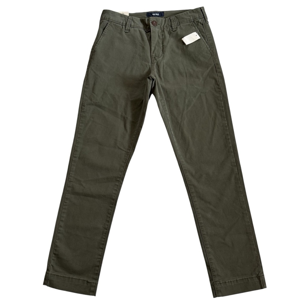 NWT AERO Slim Straight Leg Preppy Casual Pants Unisex Size 27 x 28